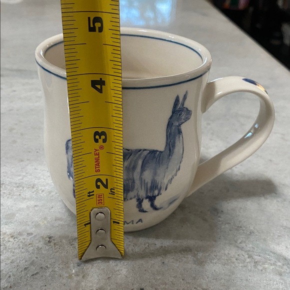 Anthropologie Molly Hatch Llama Mug Blue & off white - Picture 9 of 9